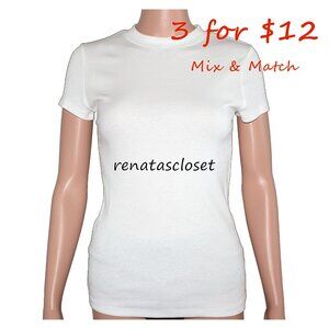 A New Day by Target Women's Slim Fit Short-Sleeve Ribbed T-Shirt NWT